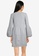 JACQUELINE DE YONG grey Brilliant Long Sleeves Knit Dress 321B1AA60C5387GS_2