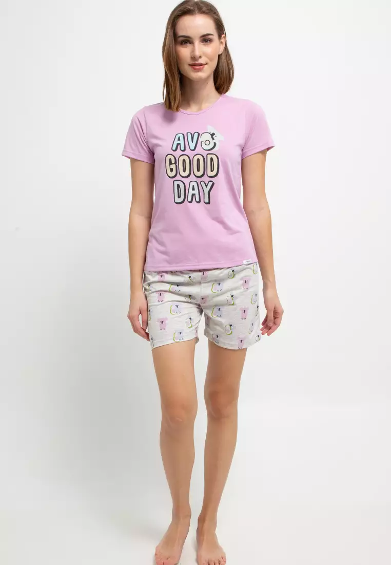 Pyjama Pijama Short Sleeve Short Pants Sleepwear