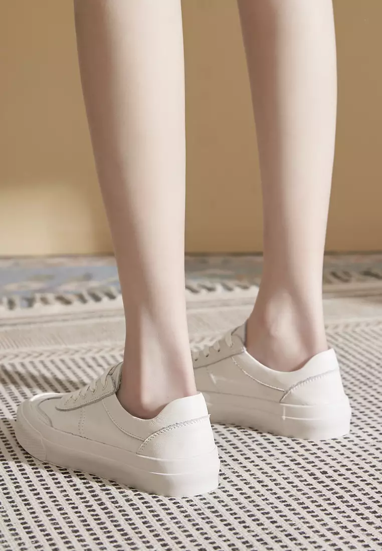 Basic Leather Lace Up Sneakers RX-A07