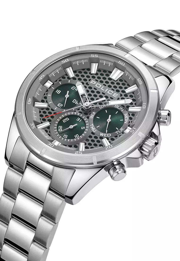Police Malawi Silver Stainless Steel Analog Quartz Watch For Men PPEWGK2204106