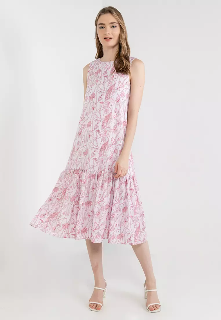 Buy ELLE Orchid Printed Sleeveless Maxi Dress Online