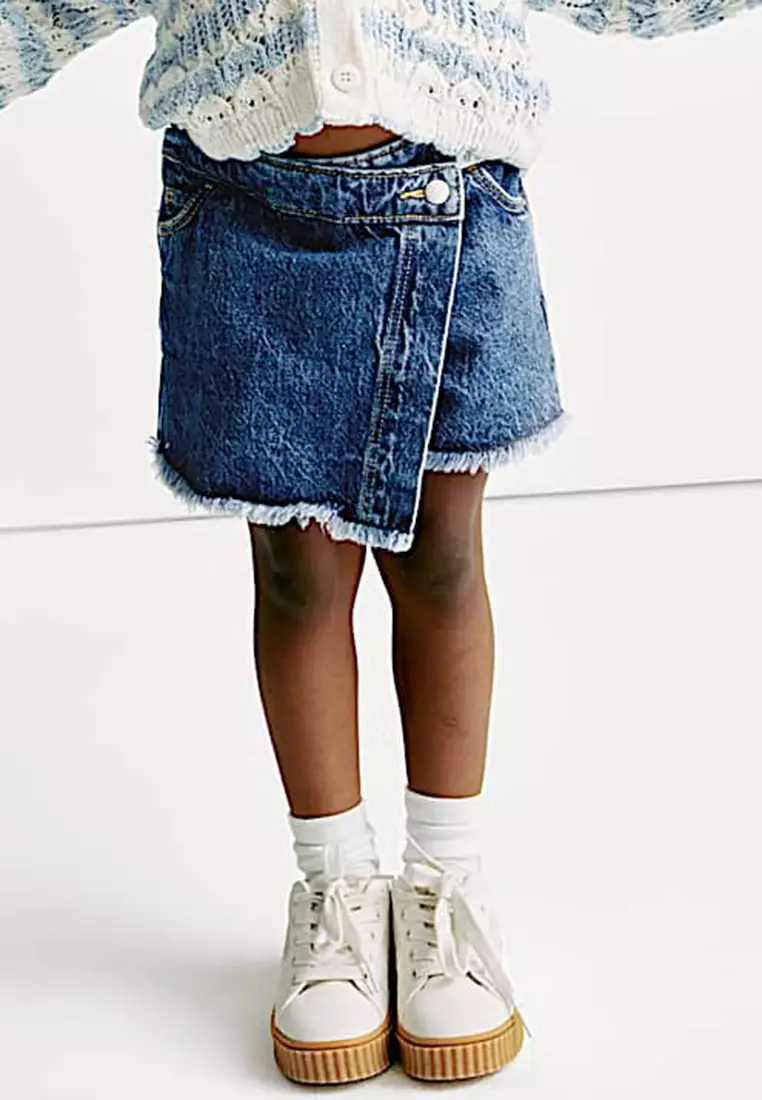 Pure Cotton Denim Skort
