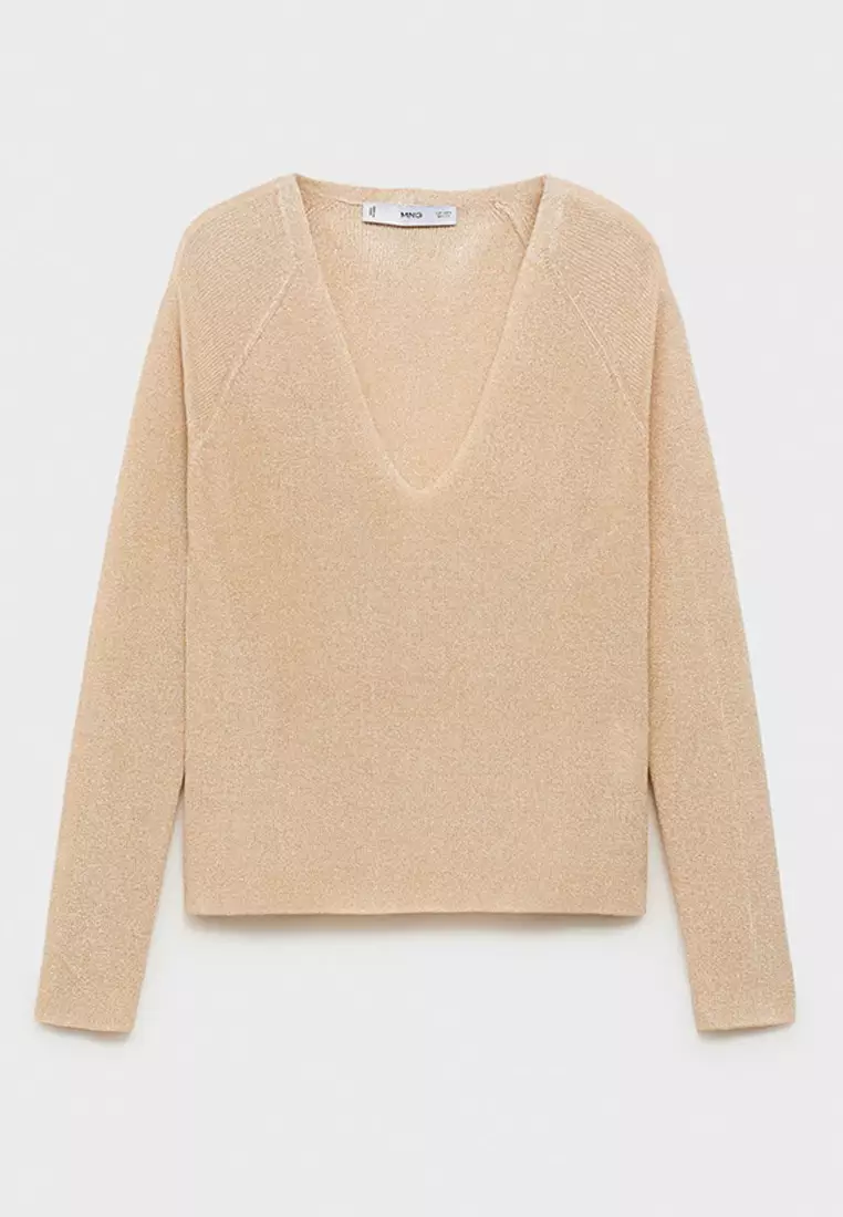 V-Neck Lurex Sweater