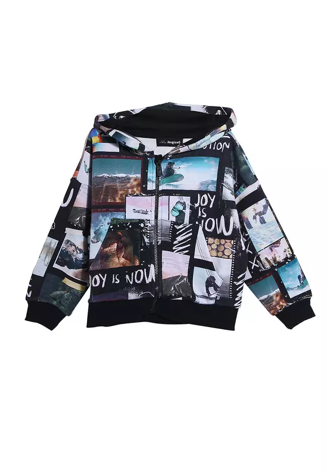 Poster print cheap oversized hoodie