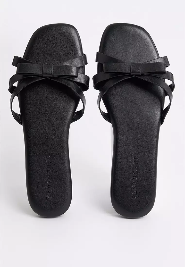 Women's Leather Bow Sandals