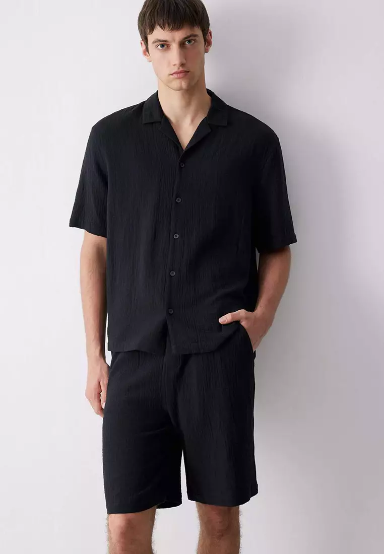 Relax Fit Summer Muslin Short Sleeve Shirt