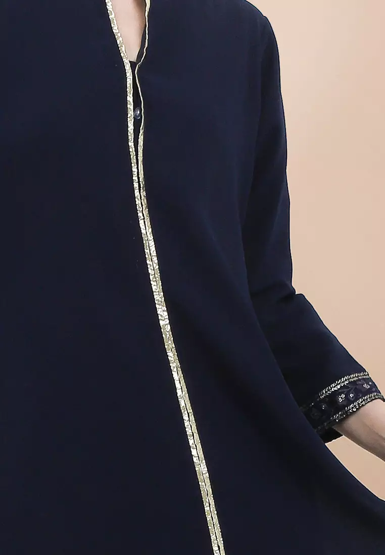 Chanira Festive Aliza Tunic-Navy2