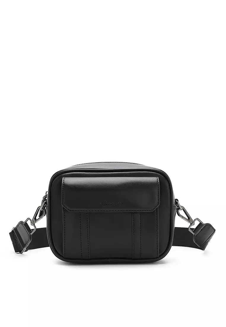 Buy Volkswagen Men's Leather Chest Bag / Crossbody Bag / Shoulder Sling ...