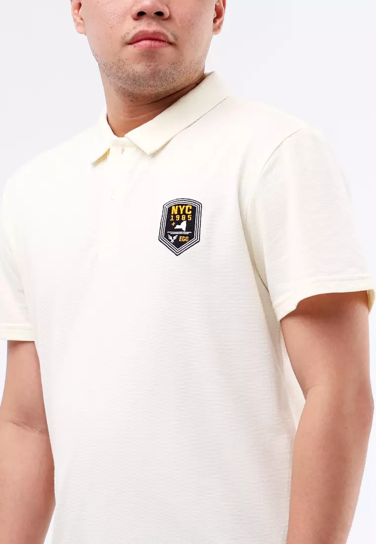 Collared Waffle Short Sleeves Polo