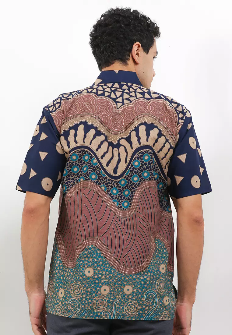 Bhagawan Kemeja Batik Premium Pria Casual Modern Lengan Pendek