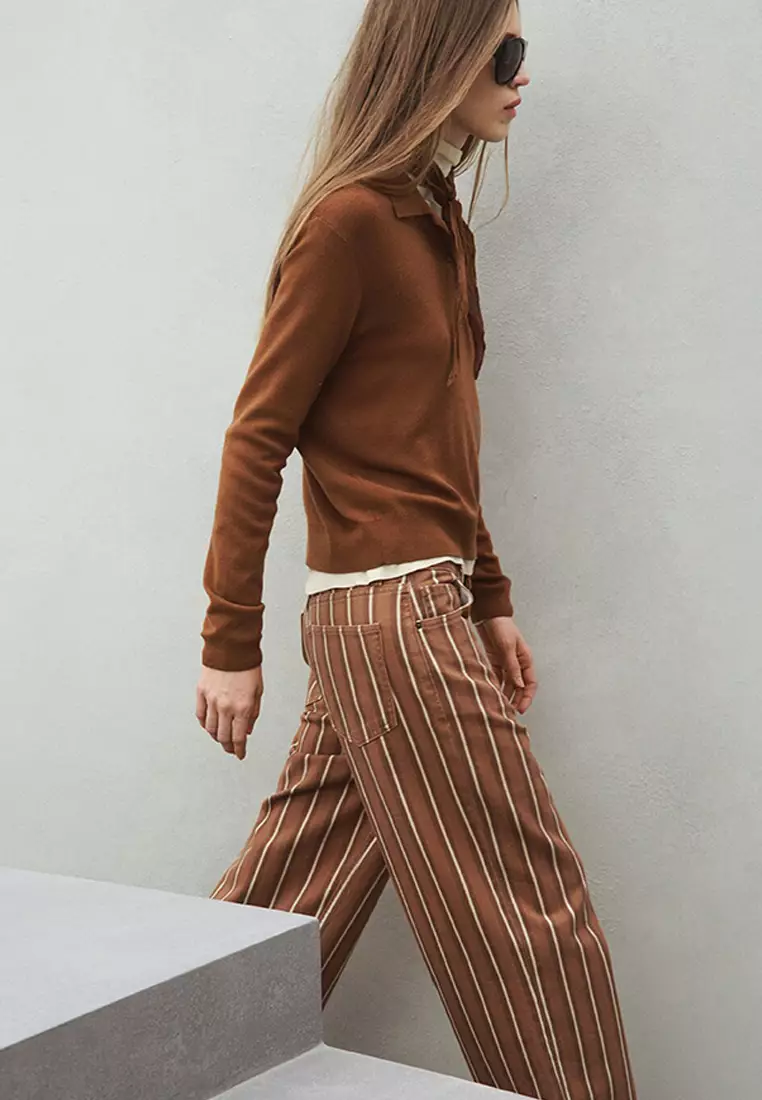 Straight Striped Jeans