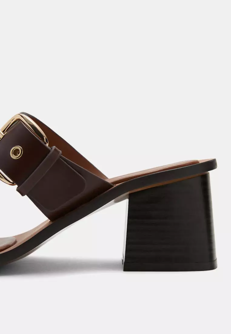 Leather Heels With Buckles