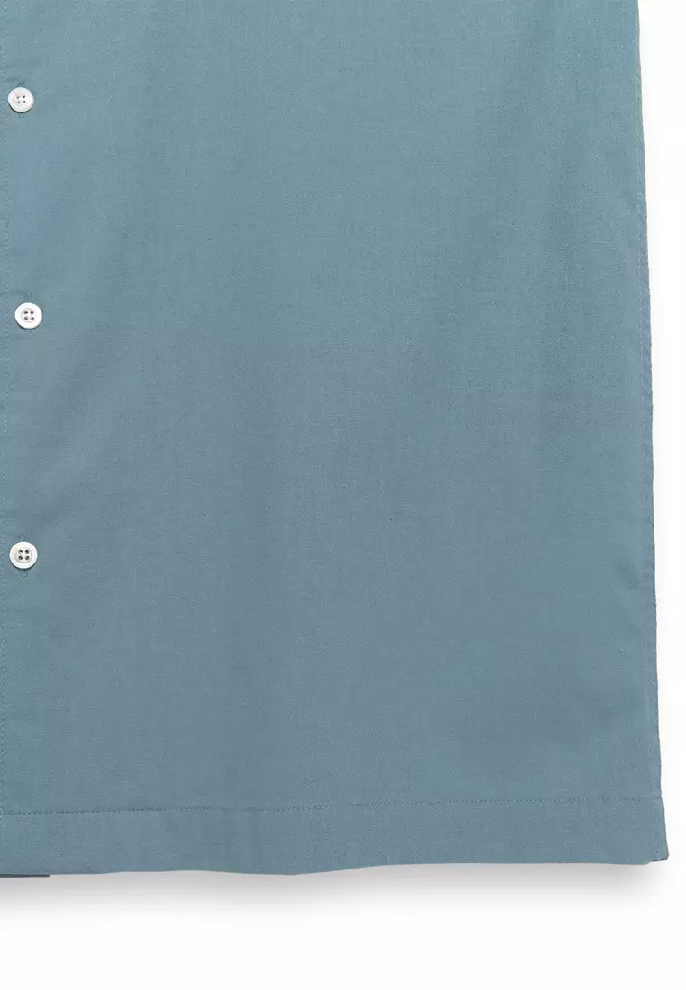 DRUM Relaxed Fit Short Sleeve Shirt- Blue
