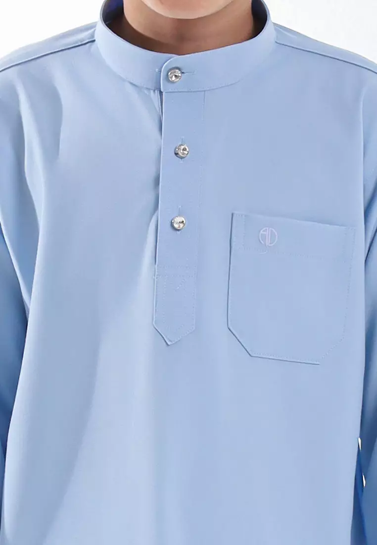 Alain Delon Baju Melayu Cekak Musang Budak - 19026504-35LightBlue