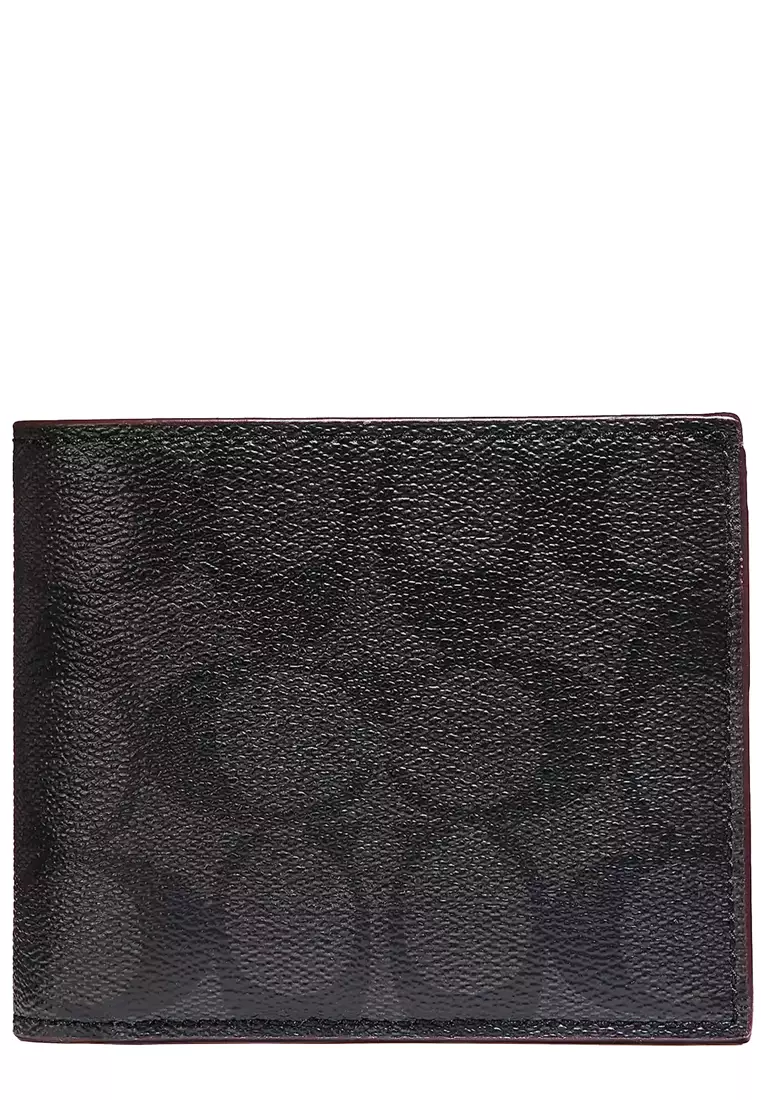 Buy Coach Coach 3 In 1 Wallet In Signature Canvas in Black/Black ...