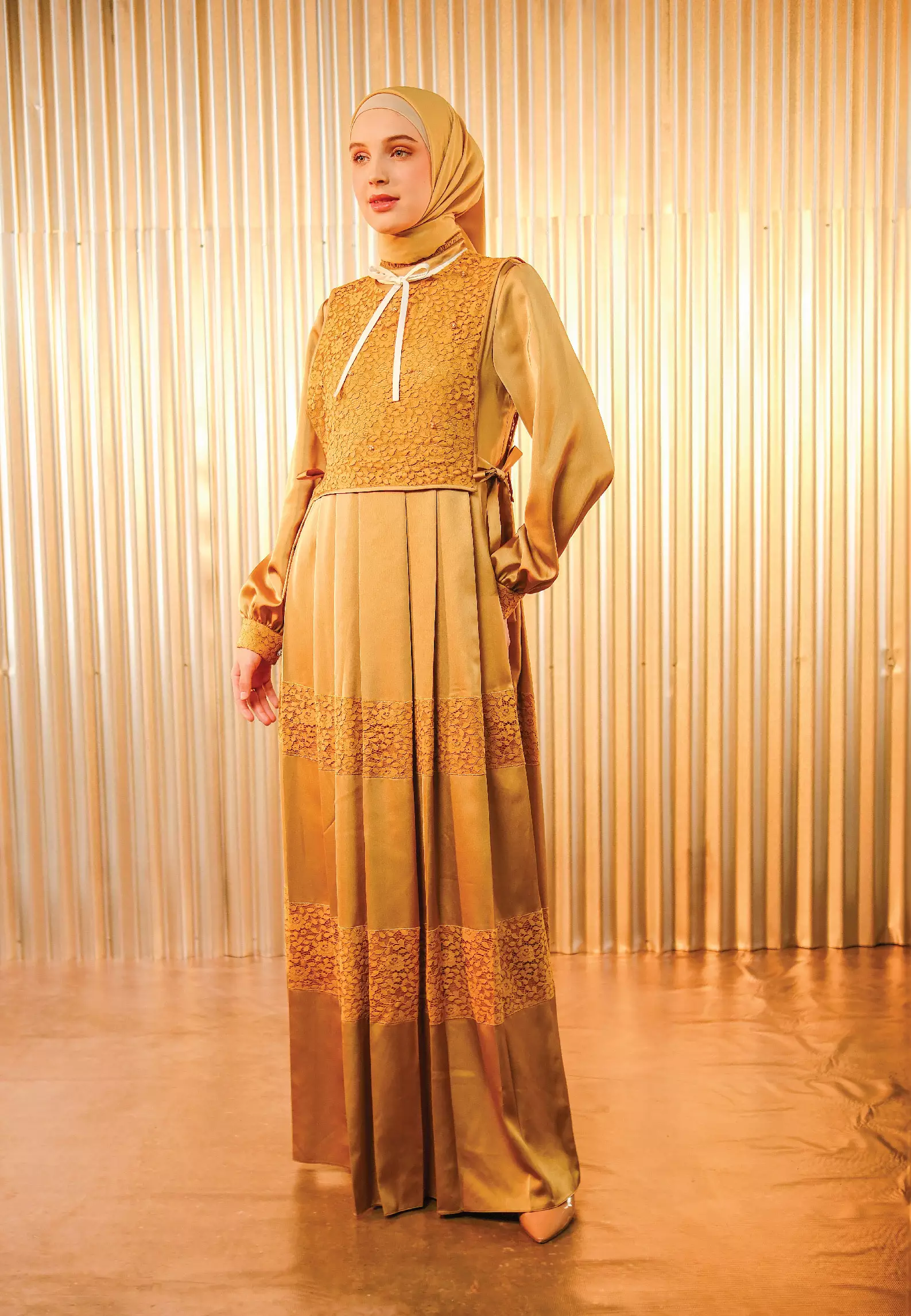 Fernanda Dress Mustard | Gamis Muslim Wanita