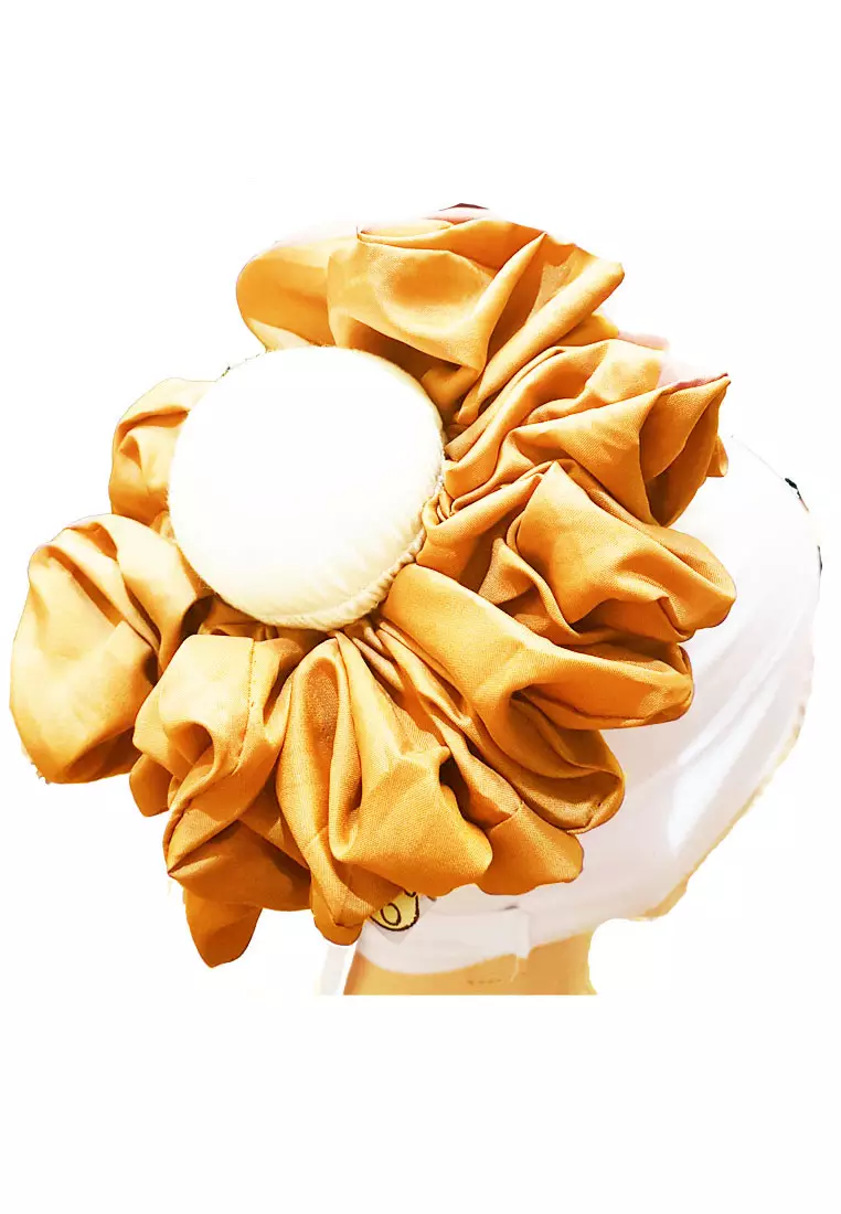 Hair Volumizer Scrunchie Mustard Gold