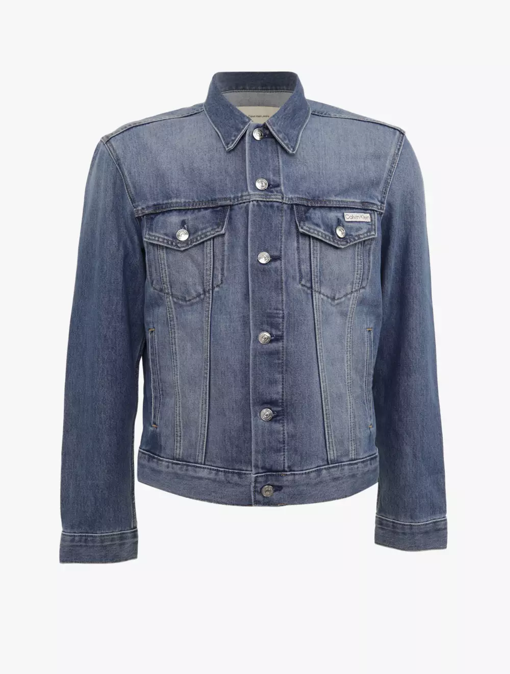Jaket Calvin Klein Foundation Denim Jacket Calvin Klein Jeans Men Blue Faux Fur Denim Jacket