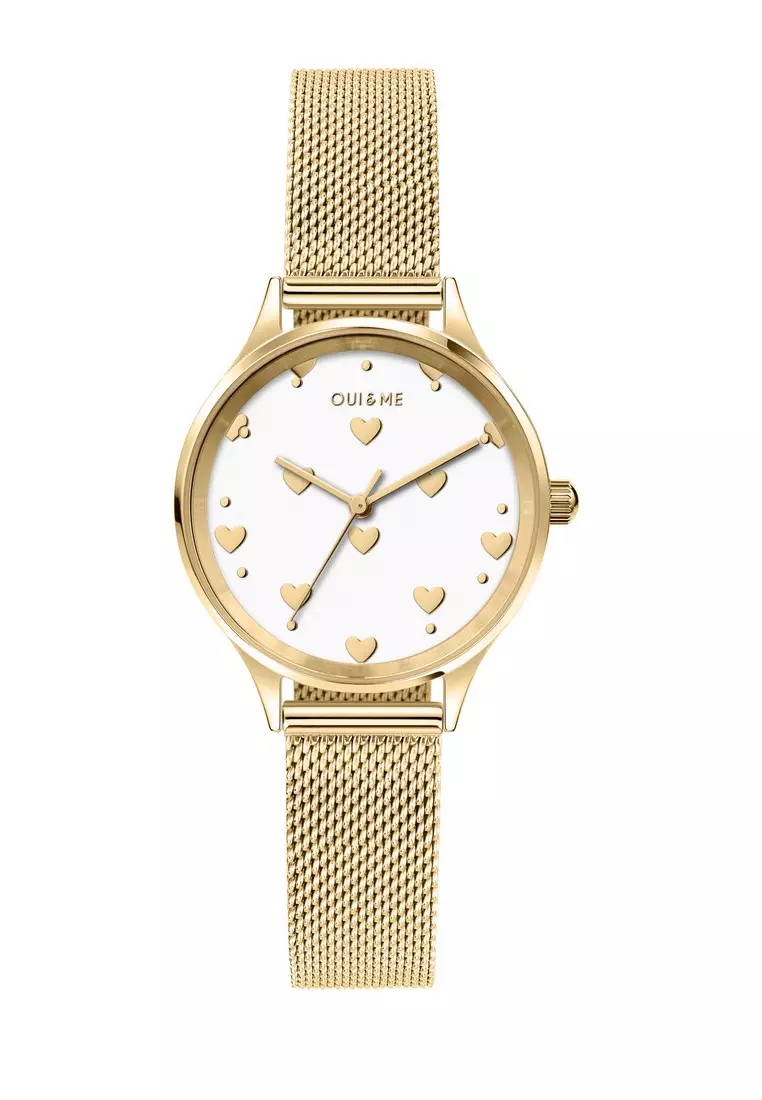 [Sustainable Watch] Oui & Me Minette Quartz Watch Gold Metal Band Strap ME010171