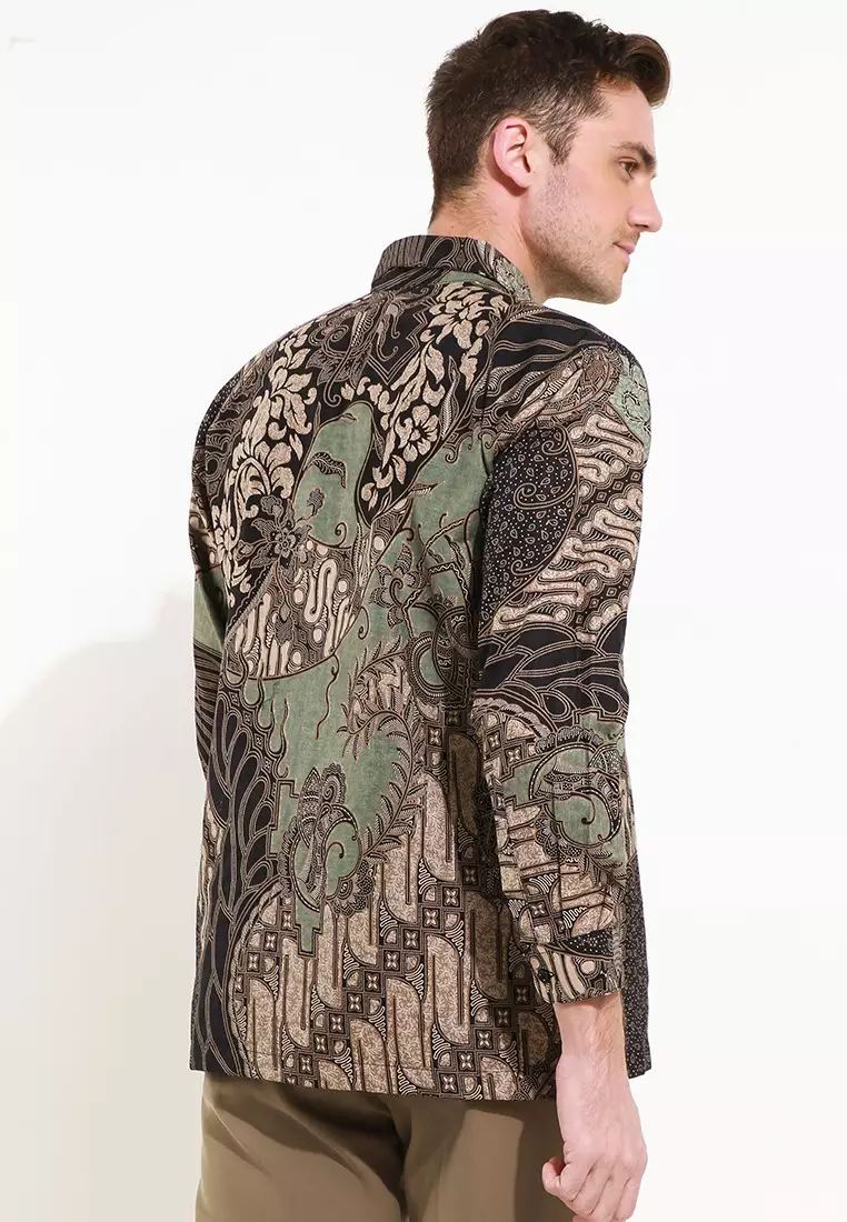 Arkana Kemeja Batik Exclusive Premium Pria Casual Modern Lengan Panjang