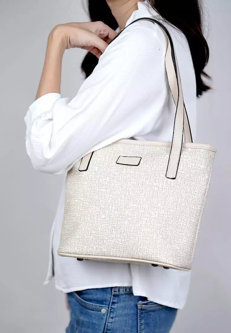 Vedlyn Lily tas wanita terbaru model tote bag - Beige