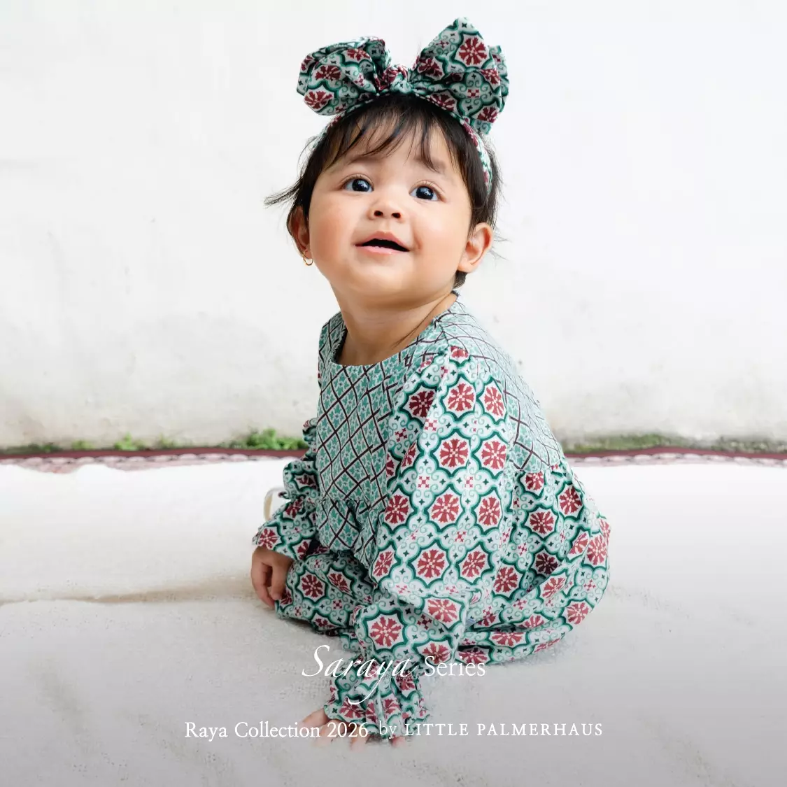 Little Palmerhaus - Baju Lebaran 2026 - Saraya Baby Girl Gamis (Baju Gamis Bayi Usia 0-12 Bulan) Royal Purple