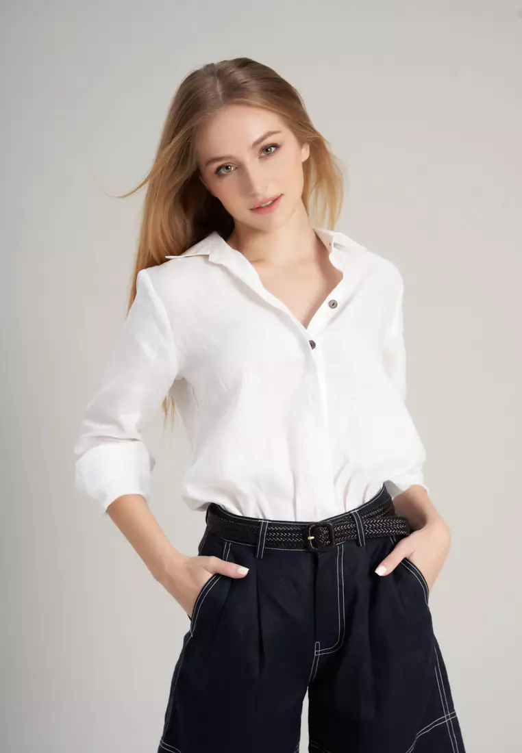 Hello New Day Linen Shirt