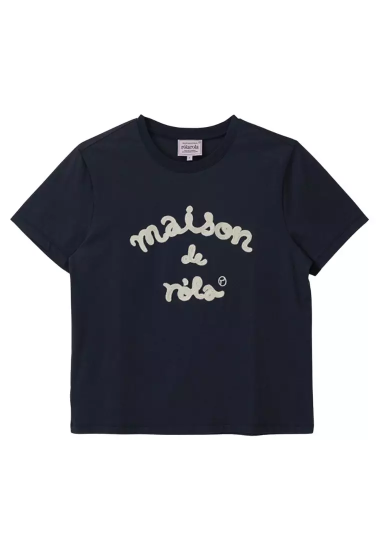 Jual rolarola Maison De Rola Embroidery T-Shirt Navy Original 2026 ...