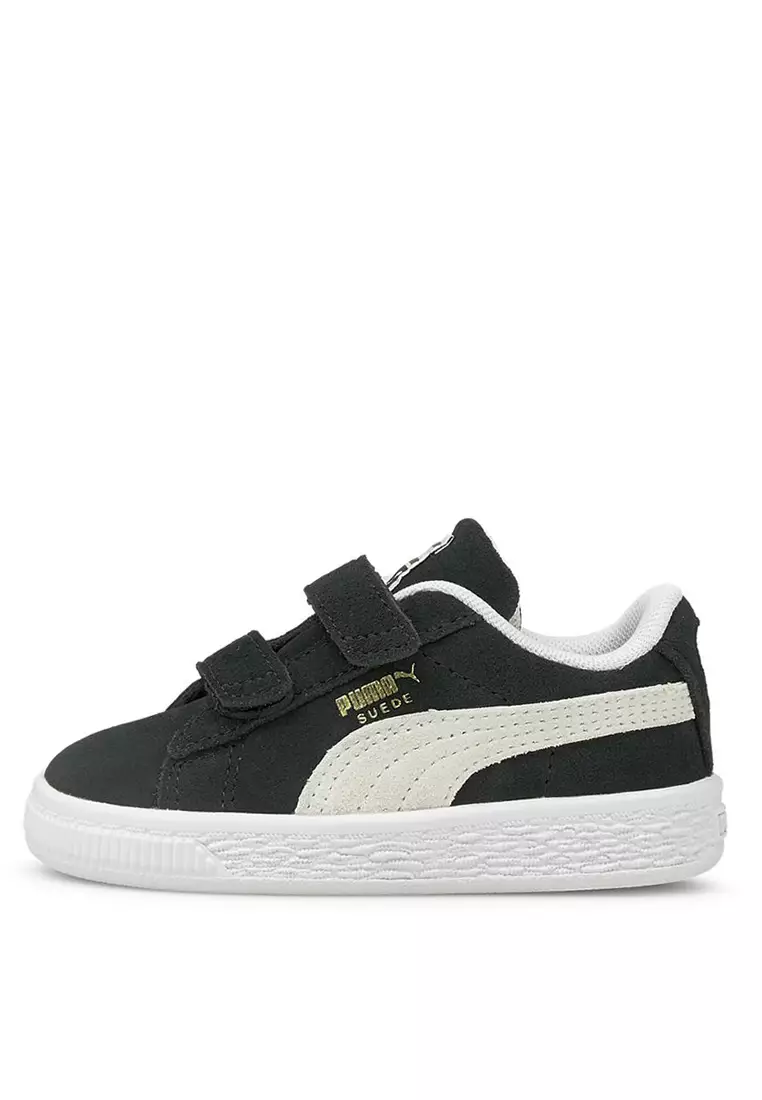 Puma suede sales black trainers