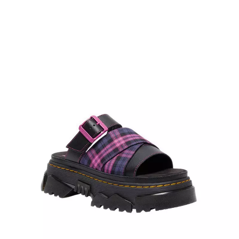Dr. Martens Mattison Slide Black + Pink Multi