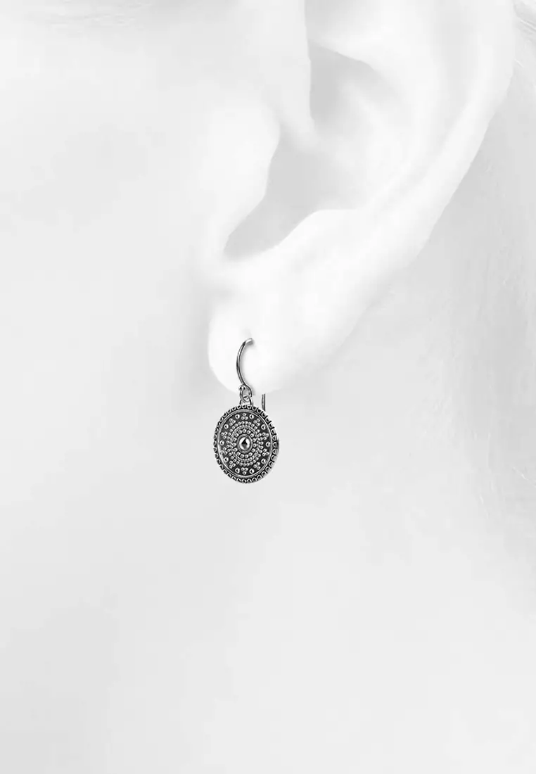 Solid 925 Sterling Silver Antique Primadonna Earrings