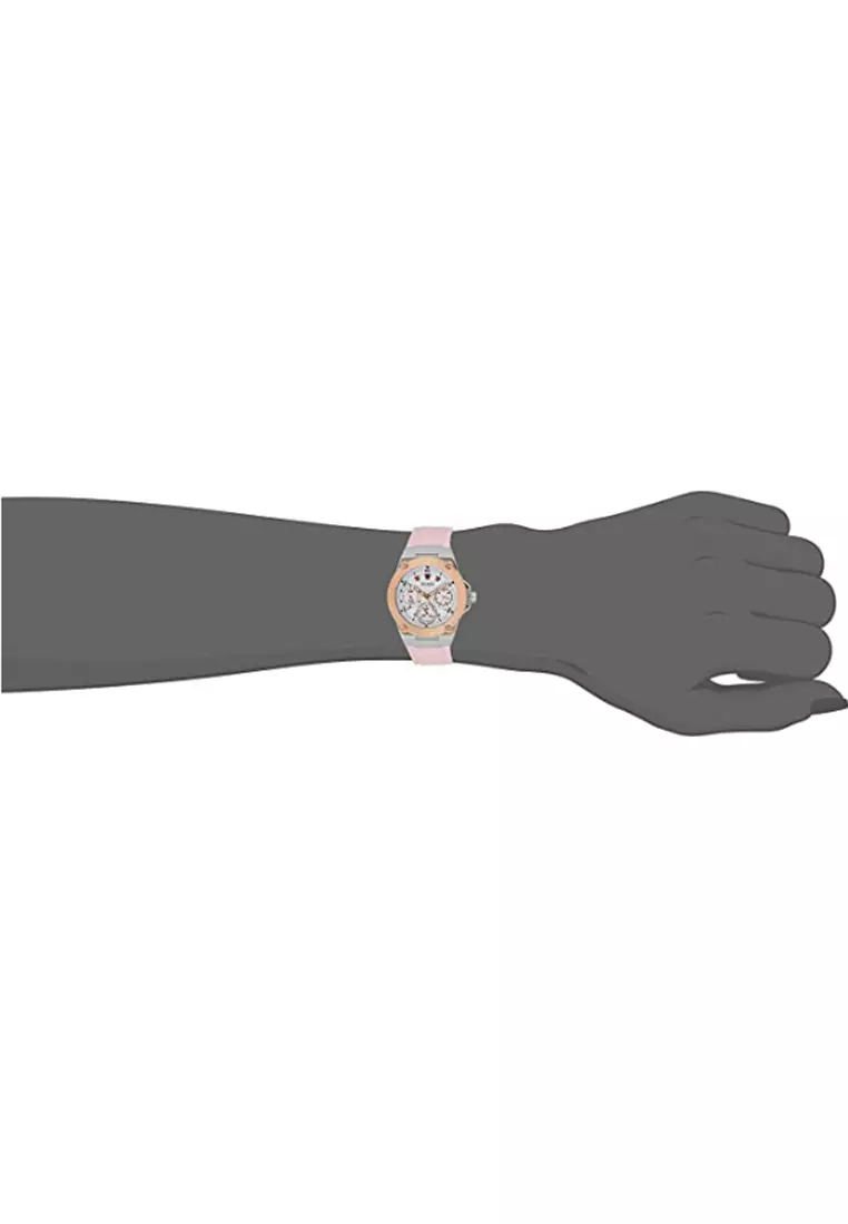 Guess Zena W1094L4 - Jam Tangan Chronograph Wanita - Pink - Rubber Strap