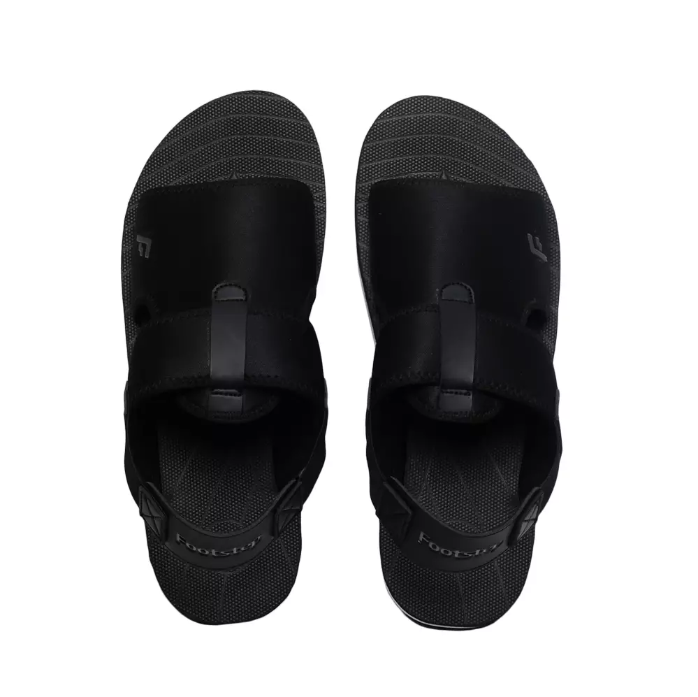 Footstep Footwear Sandal Pria Azhar - Black Sendal Lebaran Haji Umroh Umrah Safar Mudik Kasual Anti Slip