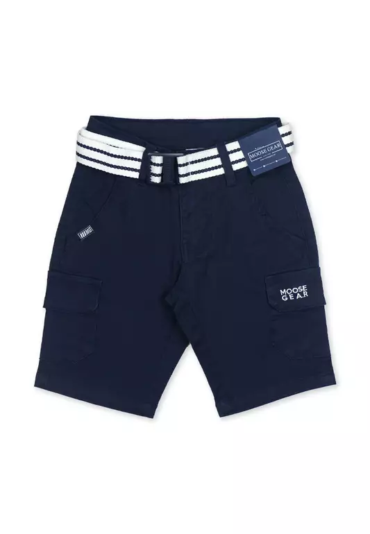 Boys Cargo Twill Short With Belt