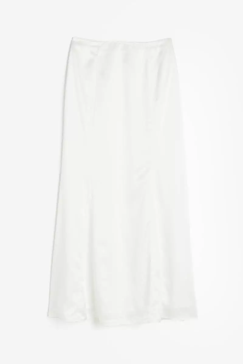 Crêpe satin skirt
