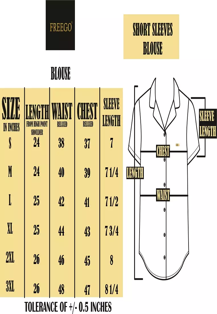 Woven Plain S.Twill Rayon Short Sleeve Blouse