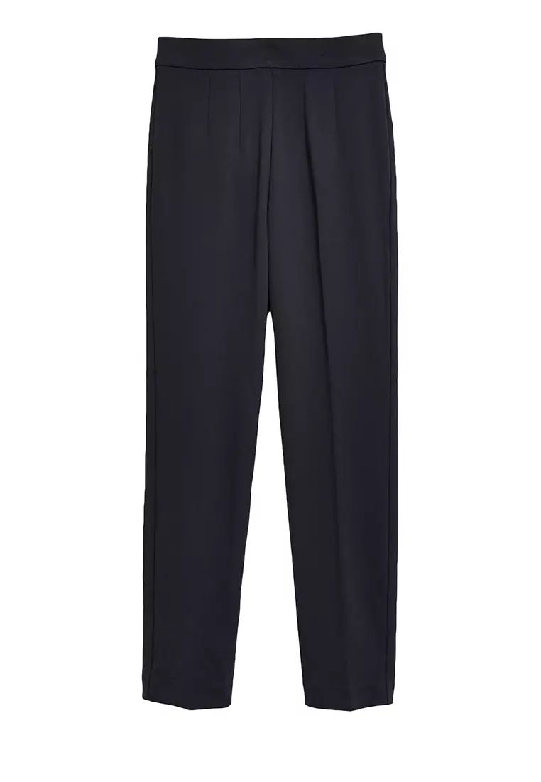 Jersey Slim Fit Ankle Grazer Trousersâ