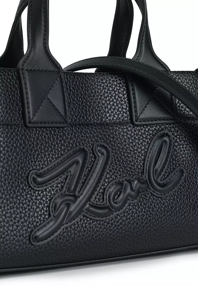 Square Grainy Small Tote Bag