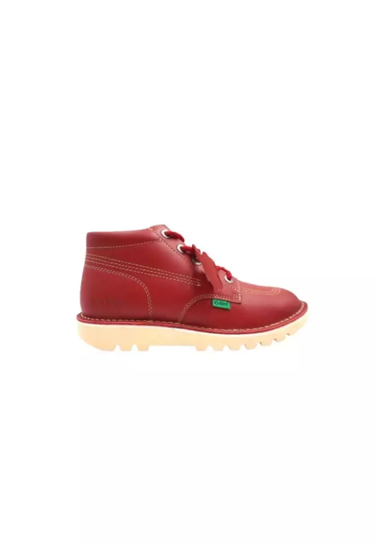 Discount on Kickers  shoes - SKU: Kick Hi Red Leather Men Boots