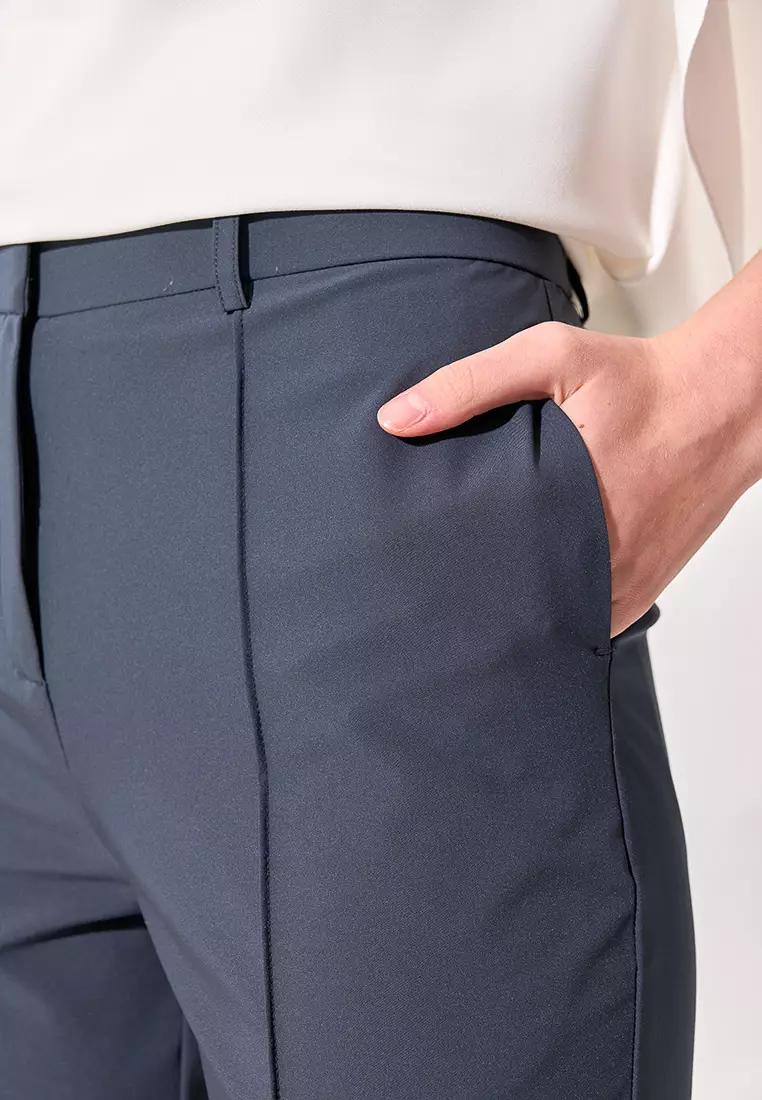 Ink Grey High Stretch Slim Fit Trousers