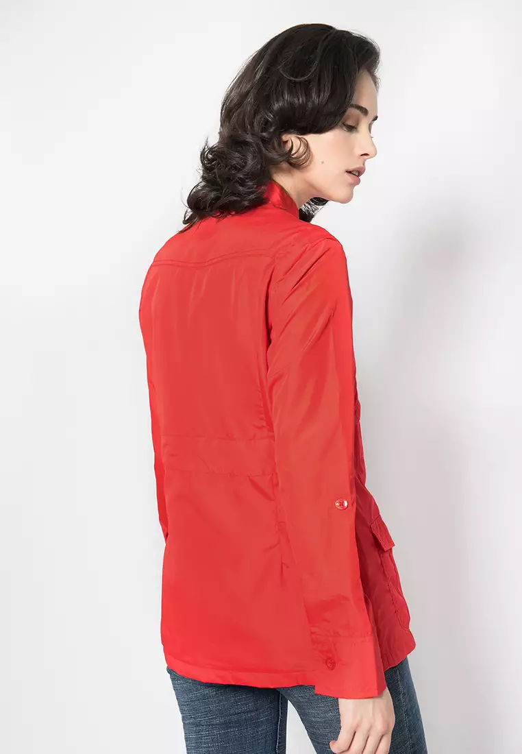 LGS - Jaket Wanita Double Pocket Merah Slim Fit LJK.361.571.A007.C