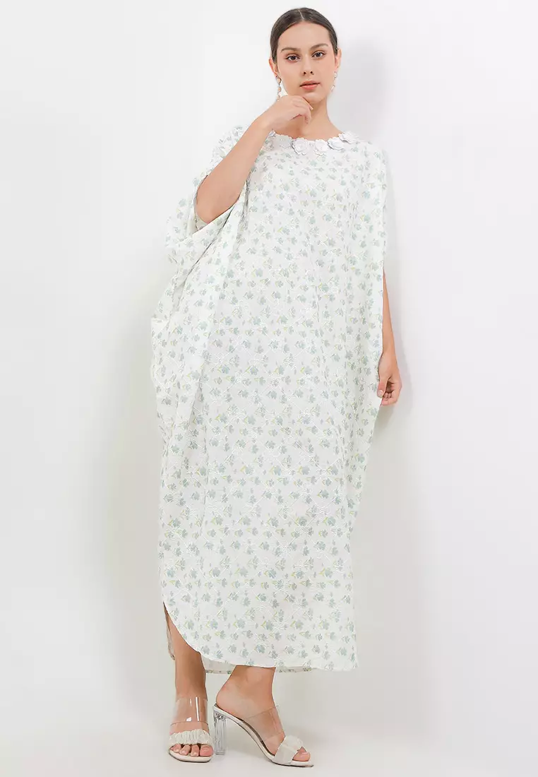 Flo Appliq Emb Printed Kaftan