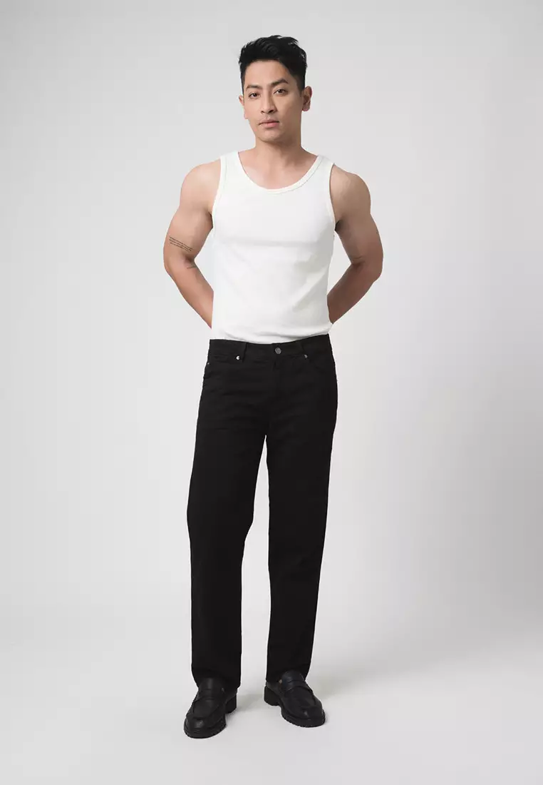 Straight Slim Fit Premium Jeans - Black