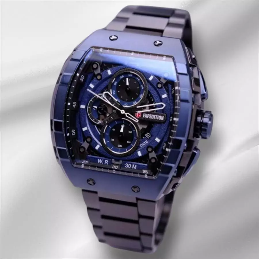 Expedition 6782 Hitam Ring Biru Dasar Biru Cowok