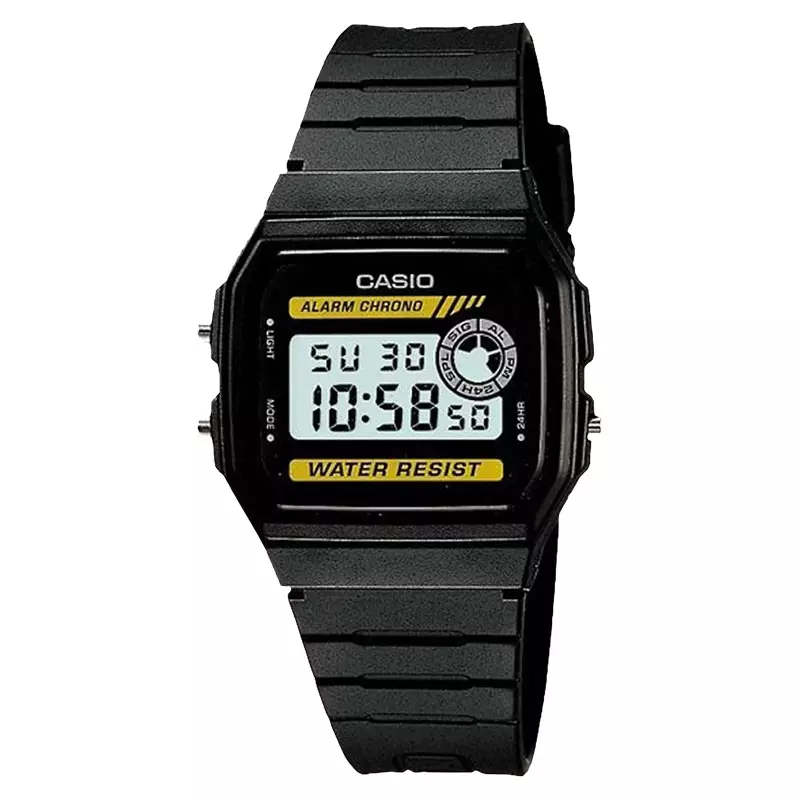 Jam Tangan Pria Casio General F-94WA-9DG Vintage Series Men Digital Dial Black Resin Band