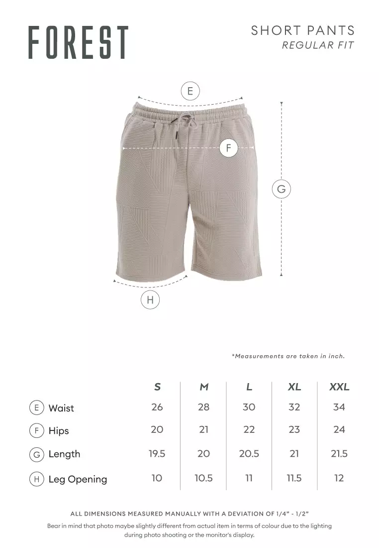 Forest Seluar Lelaki Pendek | Forest Jacquard Elastic Waist Short Pants Men - 665111