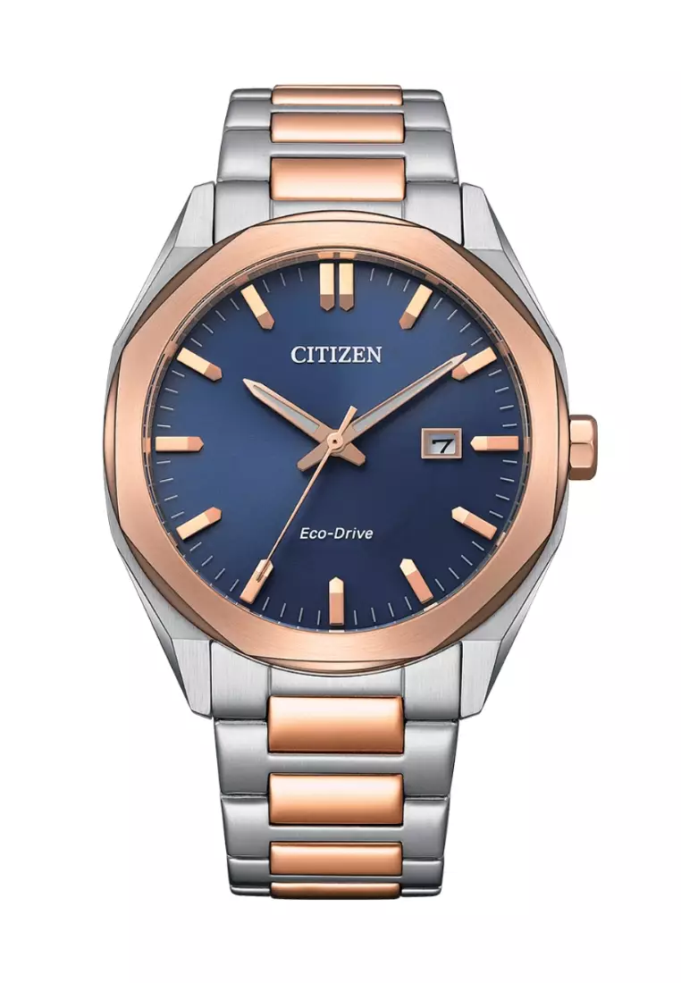 Buy Citizen Citizen Eco-Drive 3 Hands Octagonal Watch Case Blue