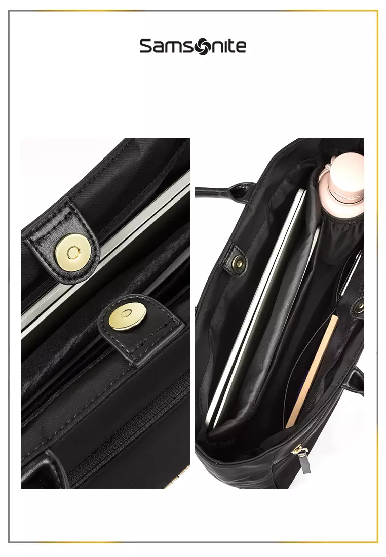 Samsonite Prudence Eco Tote 14.1 inch Strap Antimicrobial - Black