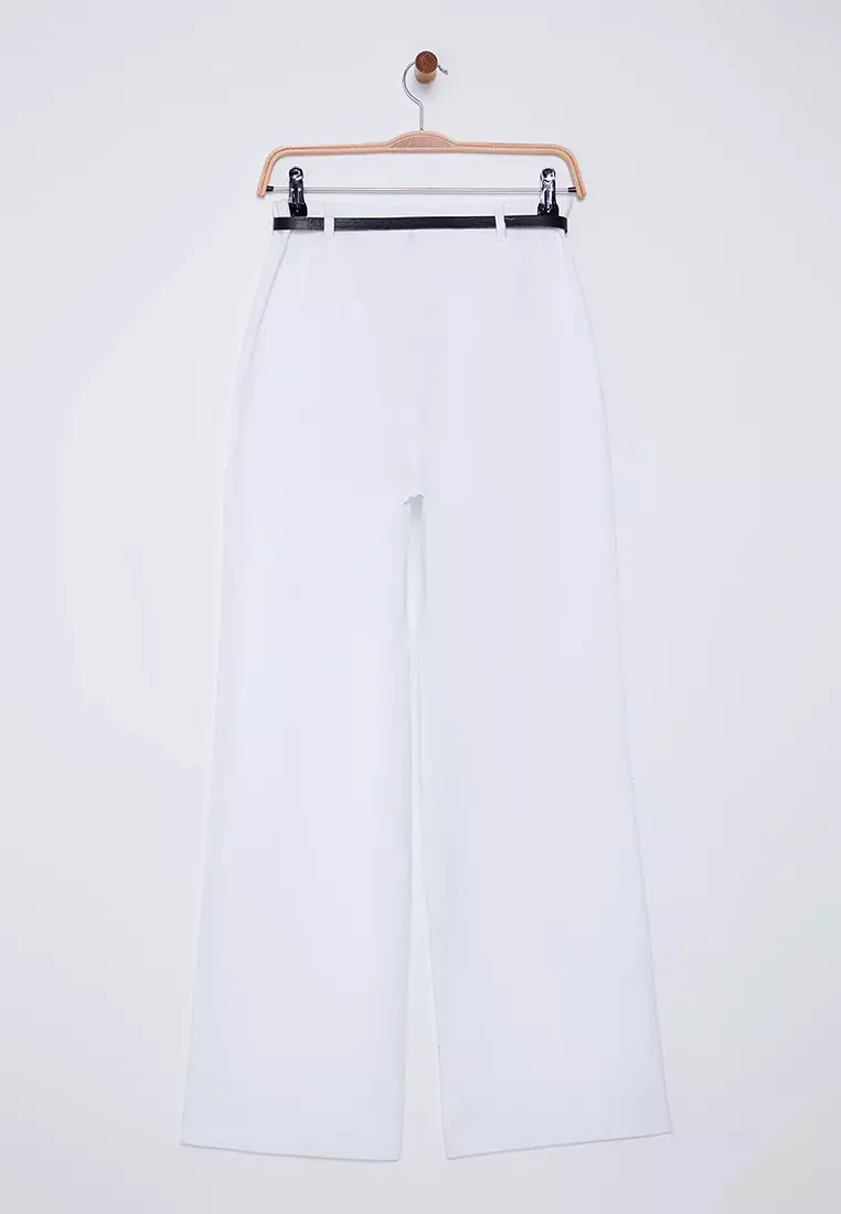 Belted Cotton Trousers