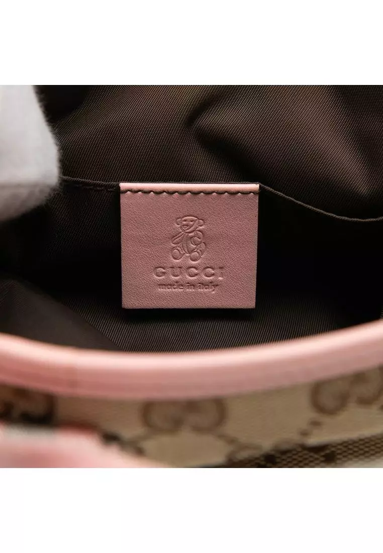 Pre-Loved Gucci Childrens Mini Gg Canvas Web Handbag